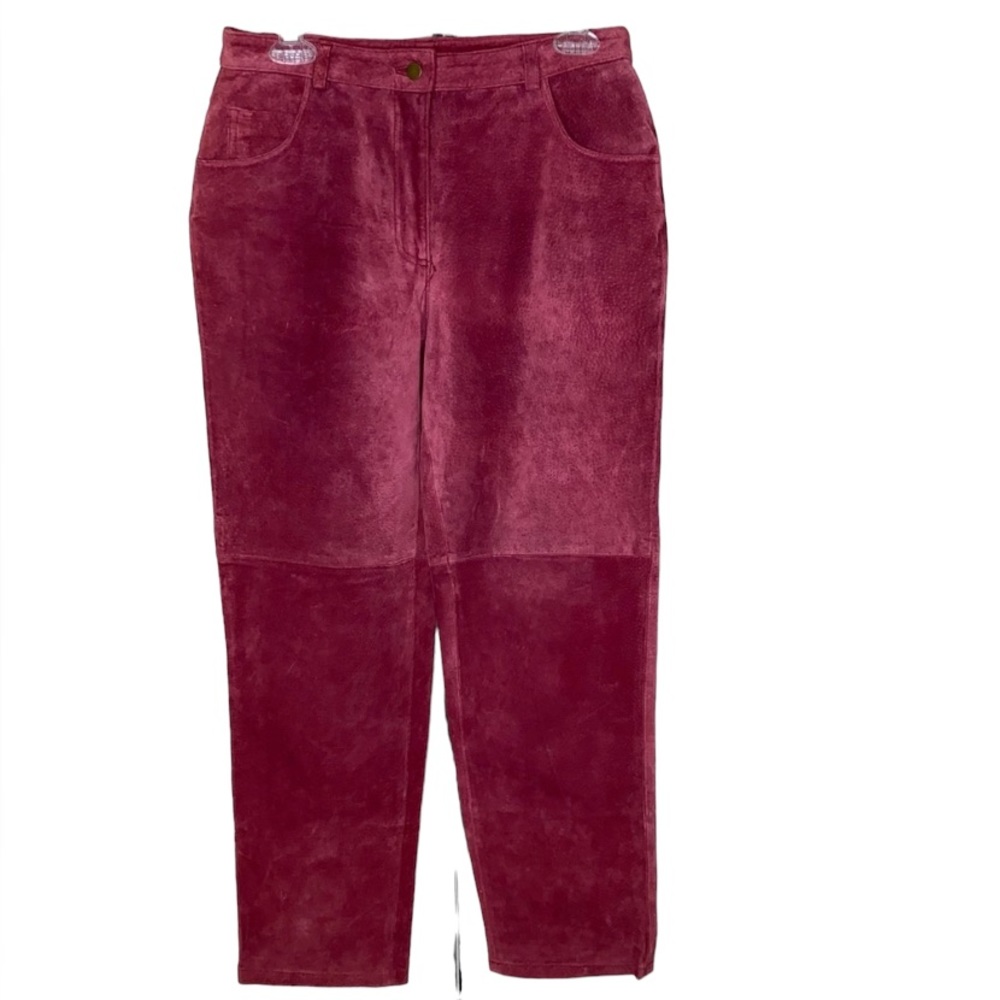 Vintage Metro Style Women 5 Pocket Suede Pants